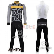 Maglia Livestrong manica lunga 2010 giallo e grigio