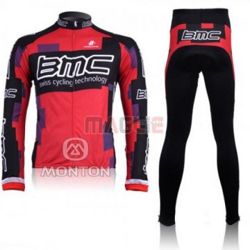 Maglia BMC manica lunga 2011 rosso e nero