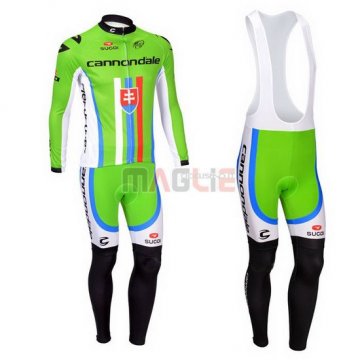 Maglia Cannondale manica lunga 2013 verde e rosso