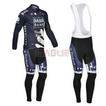 Maglia SaxoBank manica lunga 2013 blu e bianco