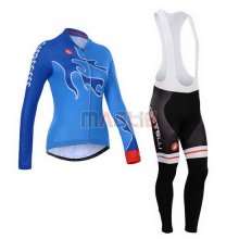 Donne Maglia Castelli manica lunga 2014 celeste