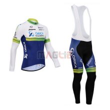 Maglia GreenEDGE manica lunga 2014 bianco e blu