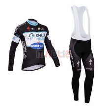 Maglia Quick Step manica lunga 2014 nero e bianco