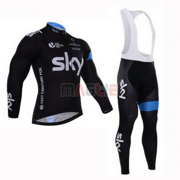 Maglia Sky manica lunga 2015 celeste e nero