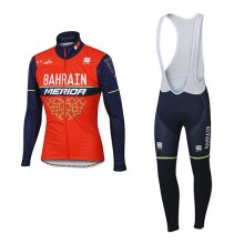 Maglia Bahrain Merida manica lunga 2017 rosso