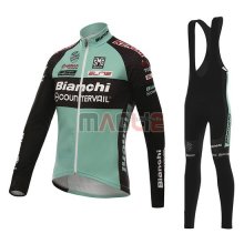 Maglia Bianchi manica lunga 2016 nero e verde