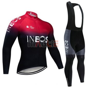 Maglia Castelli Ineos Manica Lunga 2019 Nero Rosso