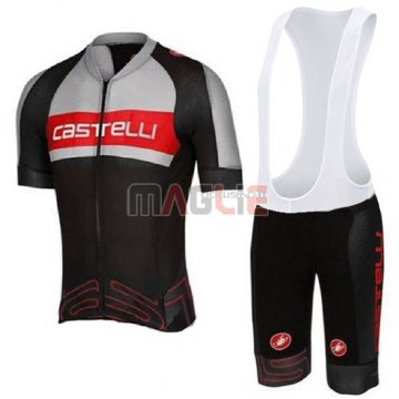 Maglia Castelli manica corta 2016 nero e rosso