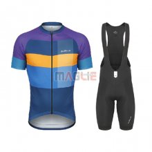 Maglia De Marchi Manica Corta 2021 Viola Giallo Blu