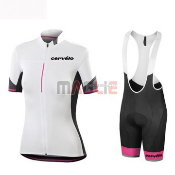 Maglia Donne Cervelo Manica Corta 2019 Bianco Nero