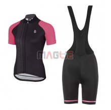 Maglia Donne Etxeondo NEO Manica Corta 2017 Nero e Rosa