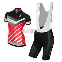 Maglia Donne Nalini Manica Corta 2017 Rosso e Nero