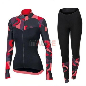 Maglia Donne Orbea ML 2018 Rosso e Nero