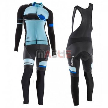 Maglia Donne Orbea Manica Lunga 2017 Nero e Blu