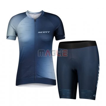 Maglia Donne Scott Manica Corta 2021 Blu Bianco