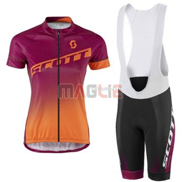 Maglia Donne Scott manica corta 2016 rosso e arancione