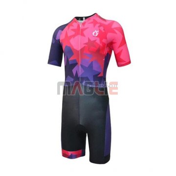 Maglia Emonder-Triathlon Manica Corta 2019 Rosso Fuxia Nero