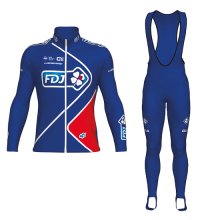 Maglia FDJ Manica Lunga 2017 blu