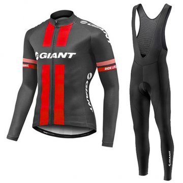 Maglia Giant Manica Lunga 2017 rosso e grigio