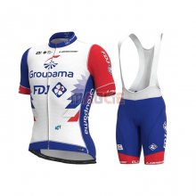 Maglia Groupama-FDJManica Corta 2021 Rosso Blu Bianco