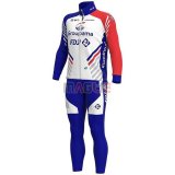 Maglia Groupama-FDJ Manica Lunga 2020 Bianco Scuro Blu Rosso