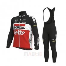 Maglia Lotto Soudal Manica Lunga 2020 Nero Bianco Rosso