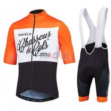 Maglia Morvelo Manica Corta 2020 Nero Bianco Arancione