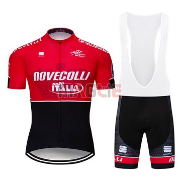 Maglia Nove Colli Manica Corta 2019 Rosso Nero