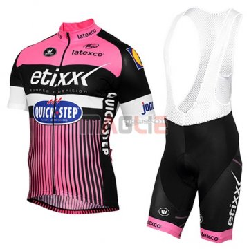 Maglia Quick Step manica corta 2016 rosa e nero