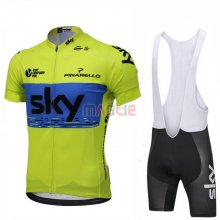 Maglia Sky Manica Corta 2018 Verde e Blu