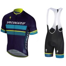 Maglia Specialized Manica Corta 2018 Blu Giallo Bianco