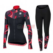 Maglia Sportful Primavera Manica Lunga 2017 Nero e Rosso