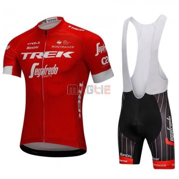 Maglia Trek Segafredo Manica Corta 2018 Rosso