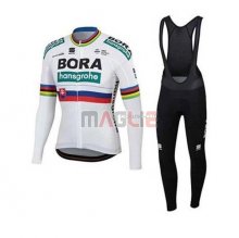 Maglia UCI Mondo Campione Bora Manica Lunga 2020 Bianco