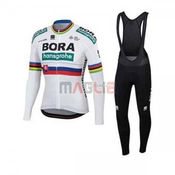 Maglia UCI Mondo Campione Bora Manica Lunga 2020 Bianco