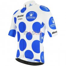 Maglia Vuelta Espana Manica Corta 2020 Blu Bianco