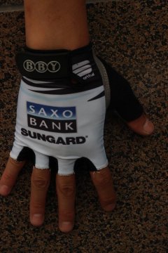 2010 Saxo Bank Tinkoff Guanto Ciclismo Bianco