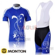 Donne Maglia Monton manica corta 2011 blu e bianco