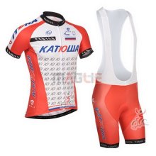 Maglia Katusha manica corta 2014 bianco e rosso