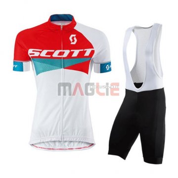 Donne Maglia Scott manica corta 2016 bianco e rosso