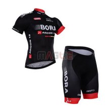 Maglia Bora manica corta 2016 nero e rosso