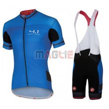 Maglia Castelli manica corta 2016 nero e celeste