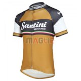 Maglia Santini manica corta 2016 grigio e giallo