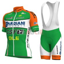 2018 Maglia Bardiani Csf Manica Corta Verde e Bianco