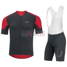 2018 Maglia Gore C7 CC Manica Corta Nero e Rosso