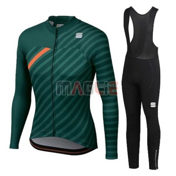 Maglia Donne Sportful Manica Lunga 2020 Verde Arancione