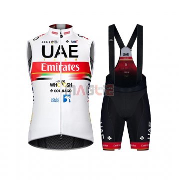 Gilet Antivento UAE 2021 Bianco Rosso