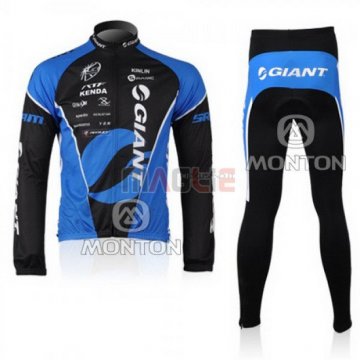 Maglia Giant manica lunga 2010 nero e blu