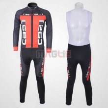 Maglia Castelli manica lunga 2011 arancione e nero