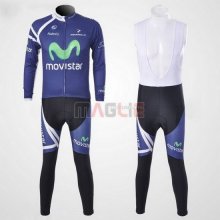 Maglia Movistar manica lunga 2011 blu